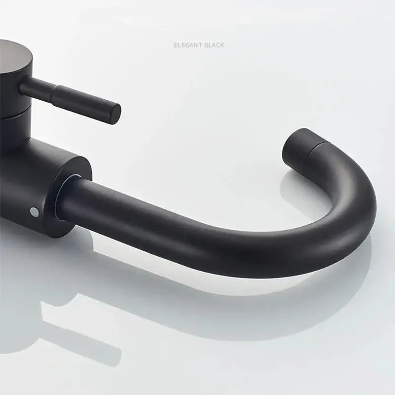 Modern brushed stainless steel bathroom sink faucet