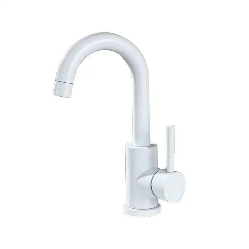 Modern brushed stainless steel bathroom sink faucet