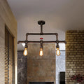 Steampunk bronze 3 light metal fixture kitchen island pendant