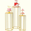 Modern gold hexagonal 6-piece storage rack dining room cake stands