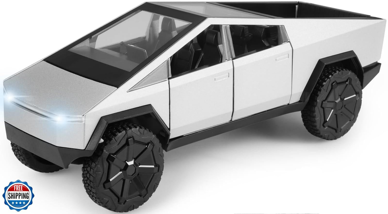 1/36 Scale Pickup Truck Toy Car with Lights for Boys and Girls
