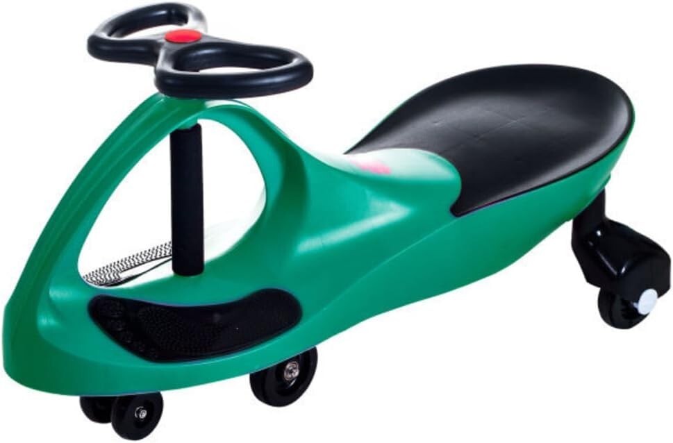 Green Wiggle Ride-On Car for Kids to Develop Motor Skills and Balance