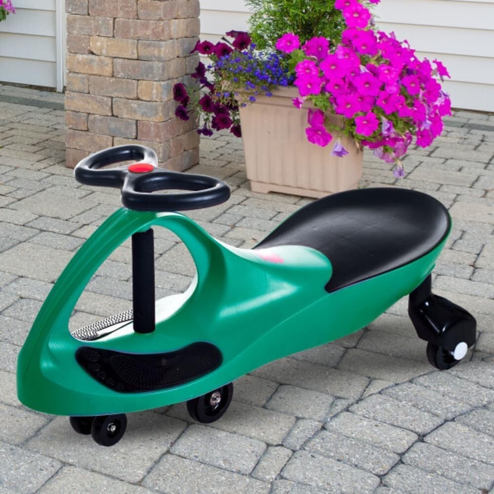 Green Wiggle Ride-On Car for Kids to Develop Motor Skills and Balance