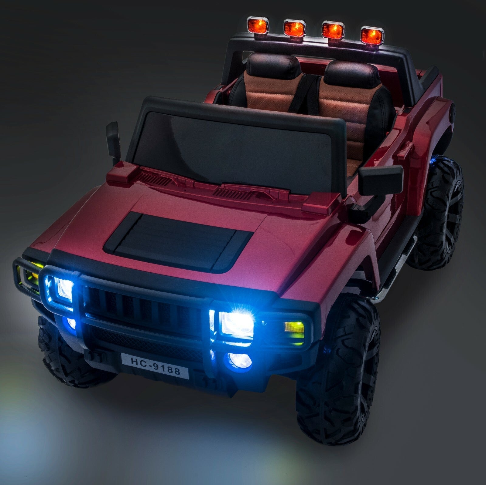 12V 4x4 Kids Ride-On Vehicle Glossy Red Warrior Model