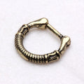 Greek Inspired Antique Gold Septum Clicker | Unisex | 316L Surgical Steel