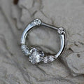 316L Surgical Steel Heart Gem Septum Clicker