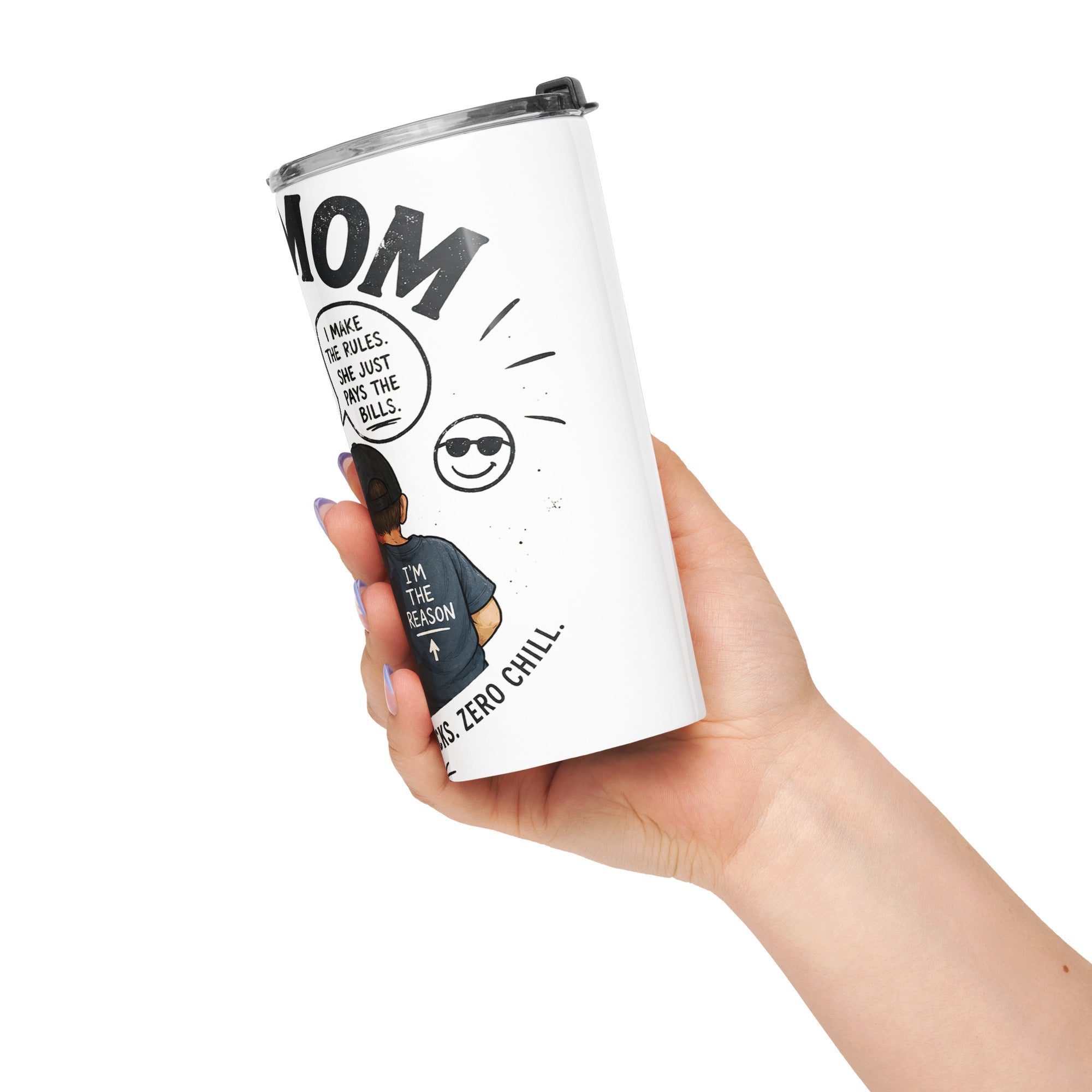 Tapered stainless steel tumbler