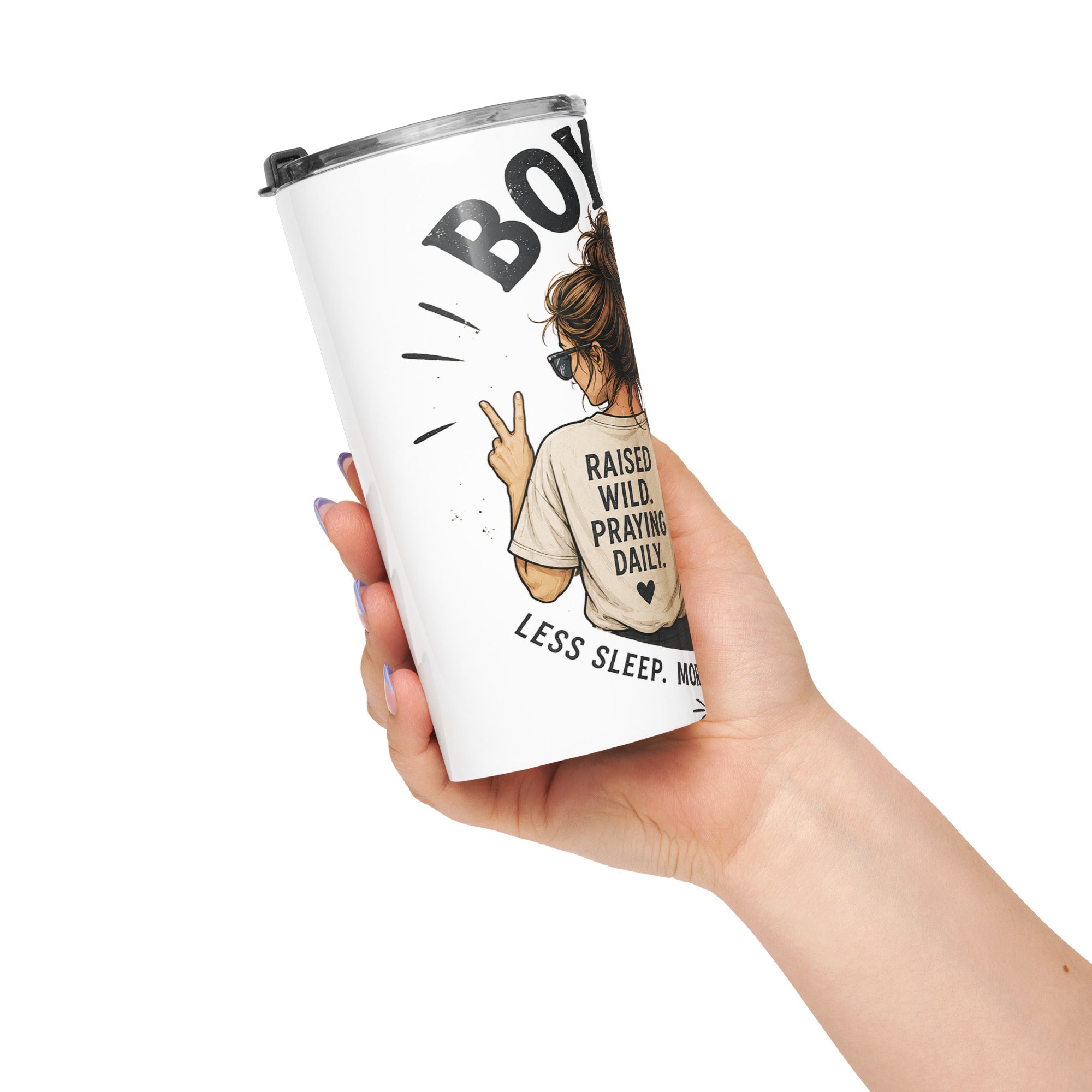 Tapered stainless steel tumbler