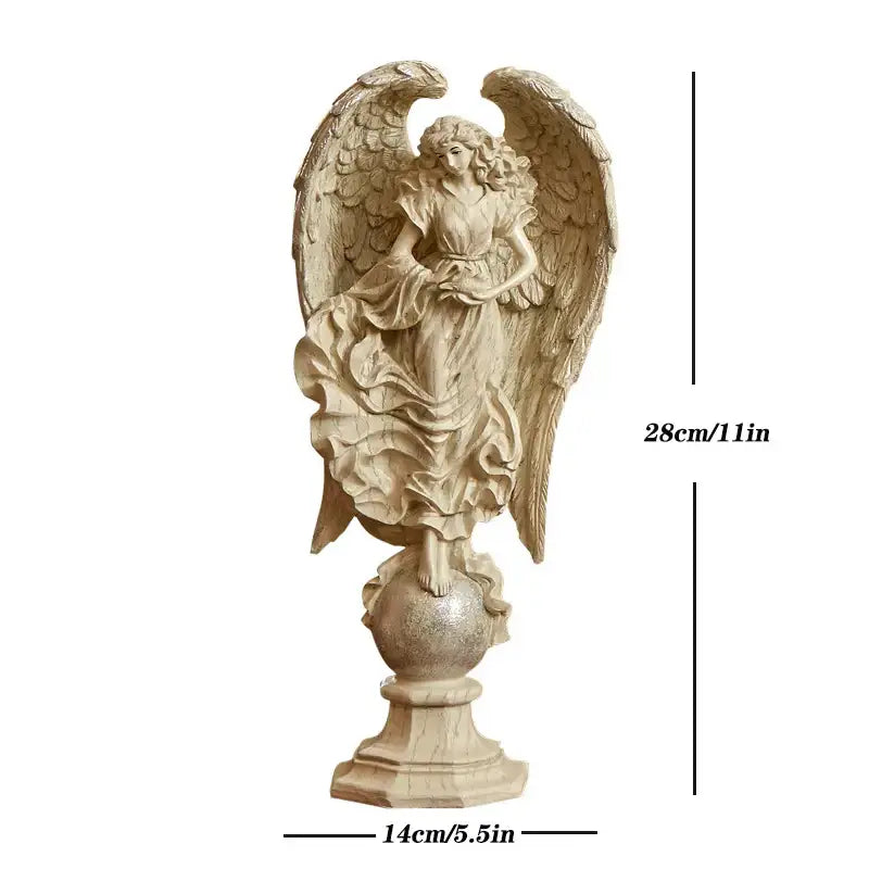 Teal & gold greek mythology prayer angel goddess statue study decor
