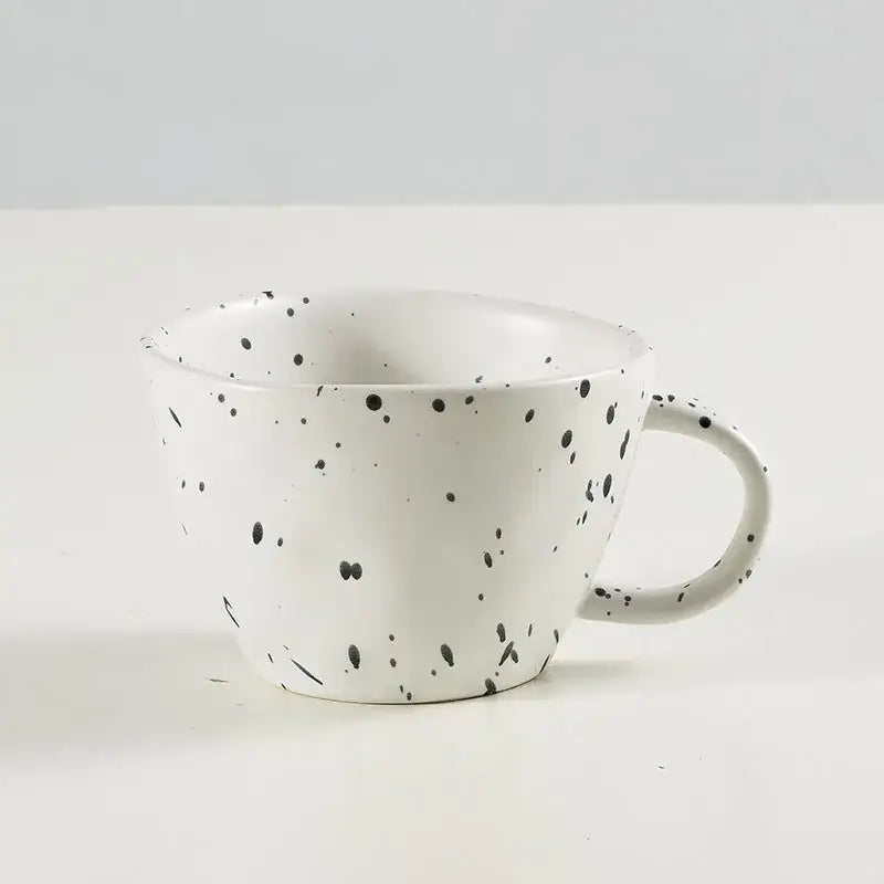 Terracotta speckled creative ceramic espresso cup set dining room