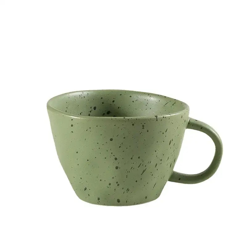 Terracotta speckled creative ceramic espresso cup set dining room