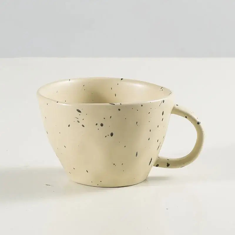 Terracotta speckled creative ceramic espresso cup set dining room
