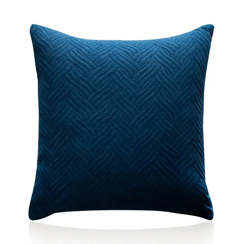 Textured chevron teal and blue cushion cover set living room decor