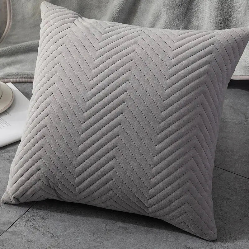 Textured chevron teal and blue cushion cover set living room decor