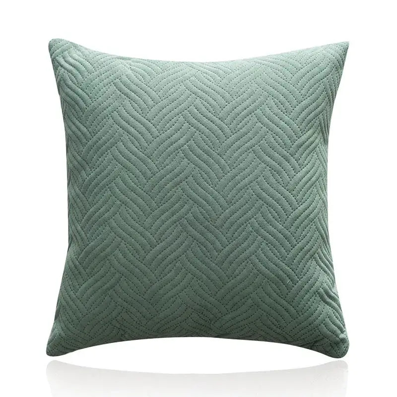 Textured chevron teal and blue cushion cover set living room decor