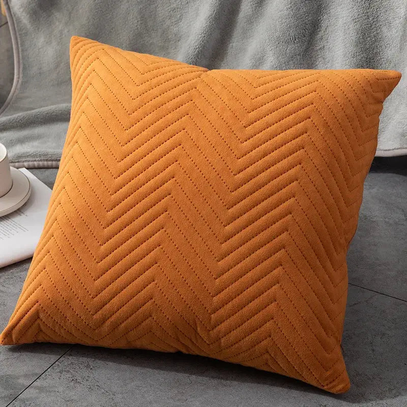 Textured chevron teal and blue cushion cover set living room decor