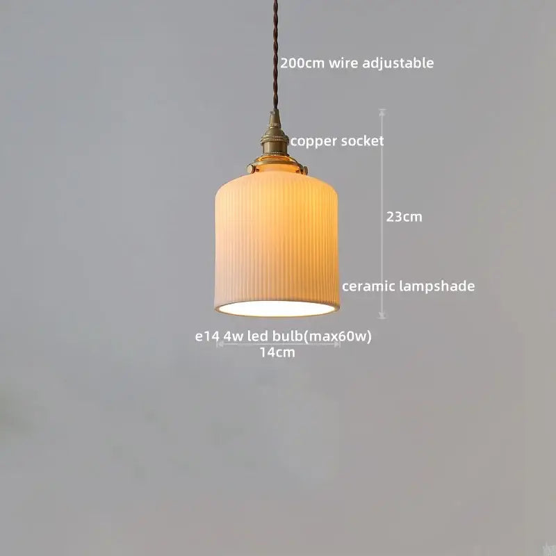 Textured clear glass led pendant light brass kitchen fixture