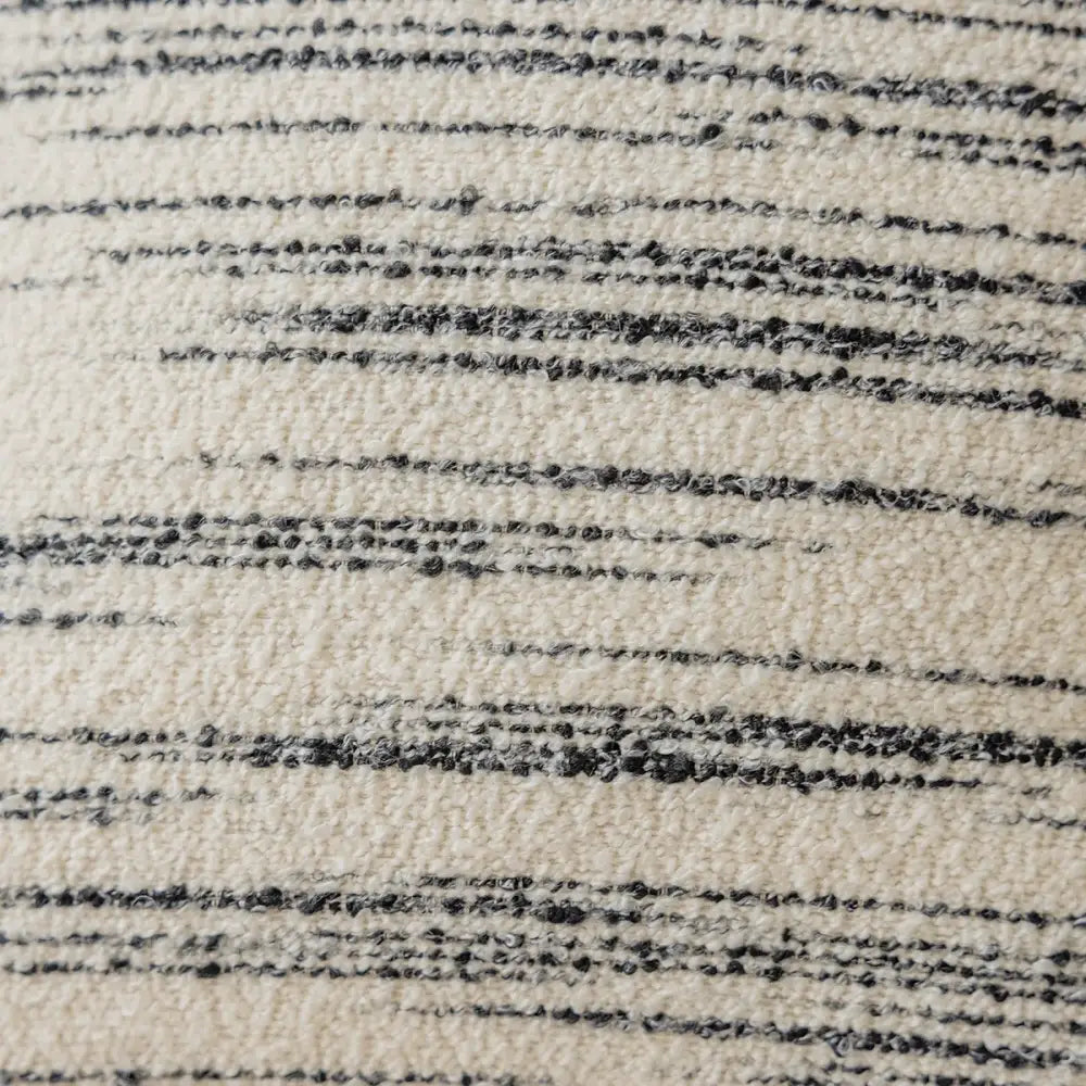 Textured cream & black comfort woolen pillow cover living room