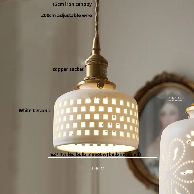 Textured frosted clear glass led pendant light kitchen hanging lamp