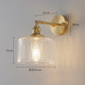Textured green ceramic wall sconce bedroom brass led light