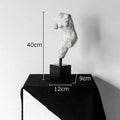 Textured white body art resin sculpture living room decor