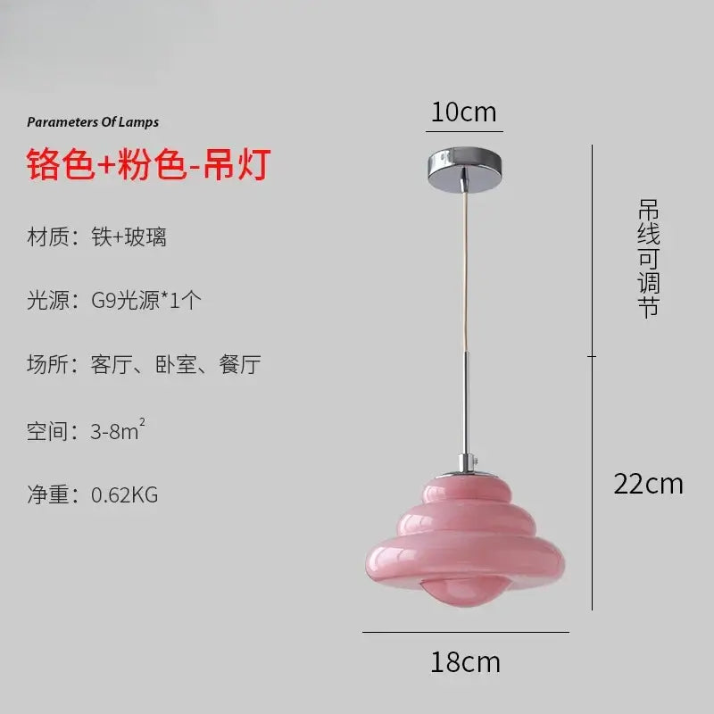 Tiered orange decorbites cream glass pendant lights for kitchen