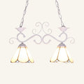 Tiffany style blue & white stained glass pendant – kitchen light
