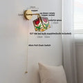 Tiffany style colorful square glass wall lights bedroom sconce