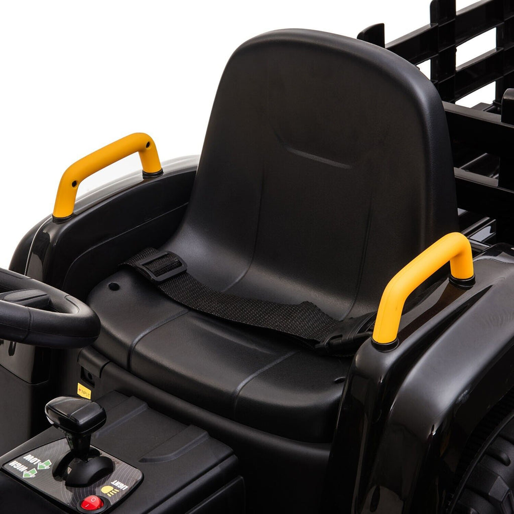 TOBBI 12V Electric Tractor Ride-On Toy with Trailer for Kids - Battery Powered Vehicle