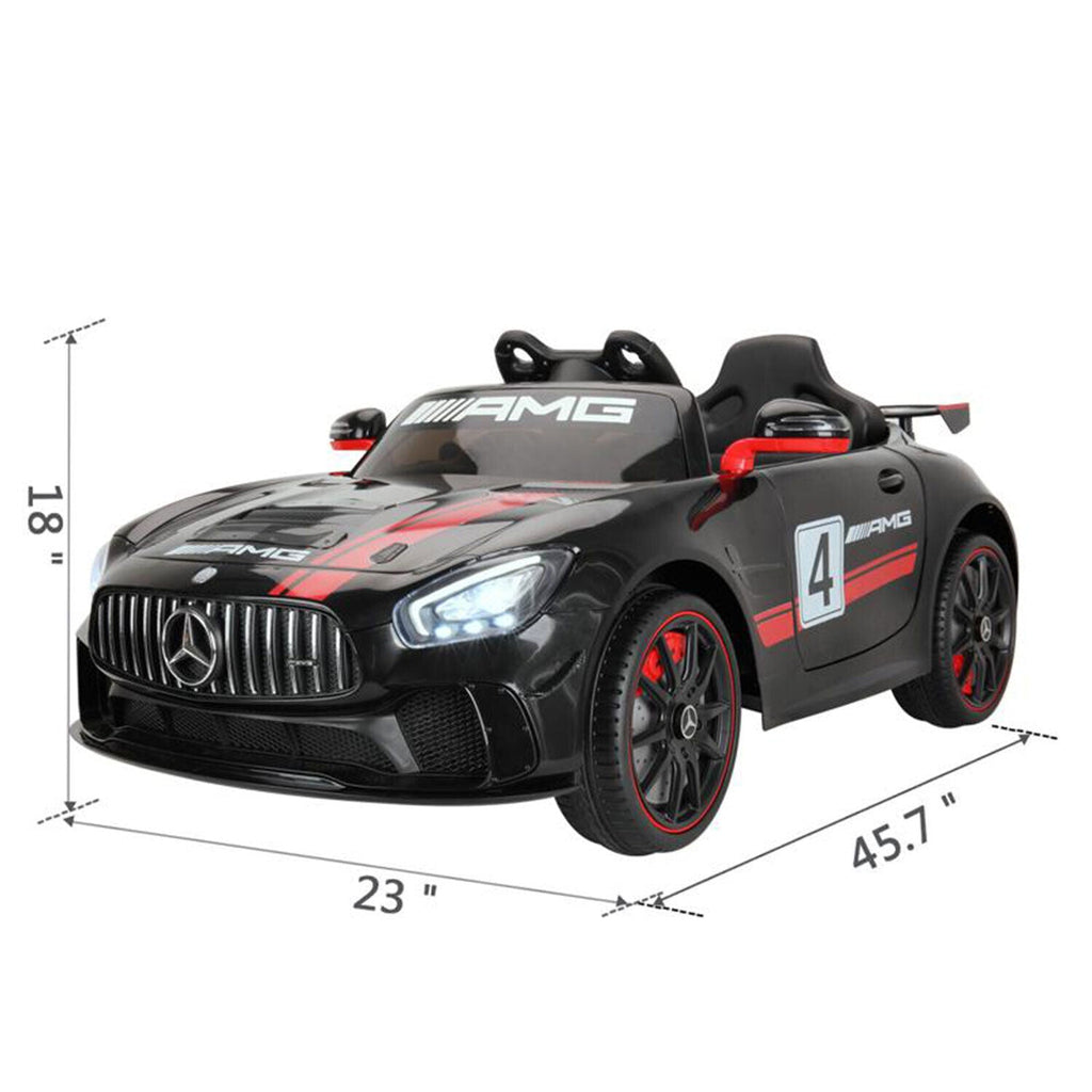 TOBBI 12V Kids Electric Mercedes-Benz Car Ride On Toy in Black
