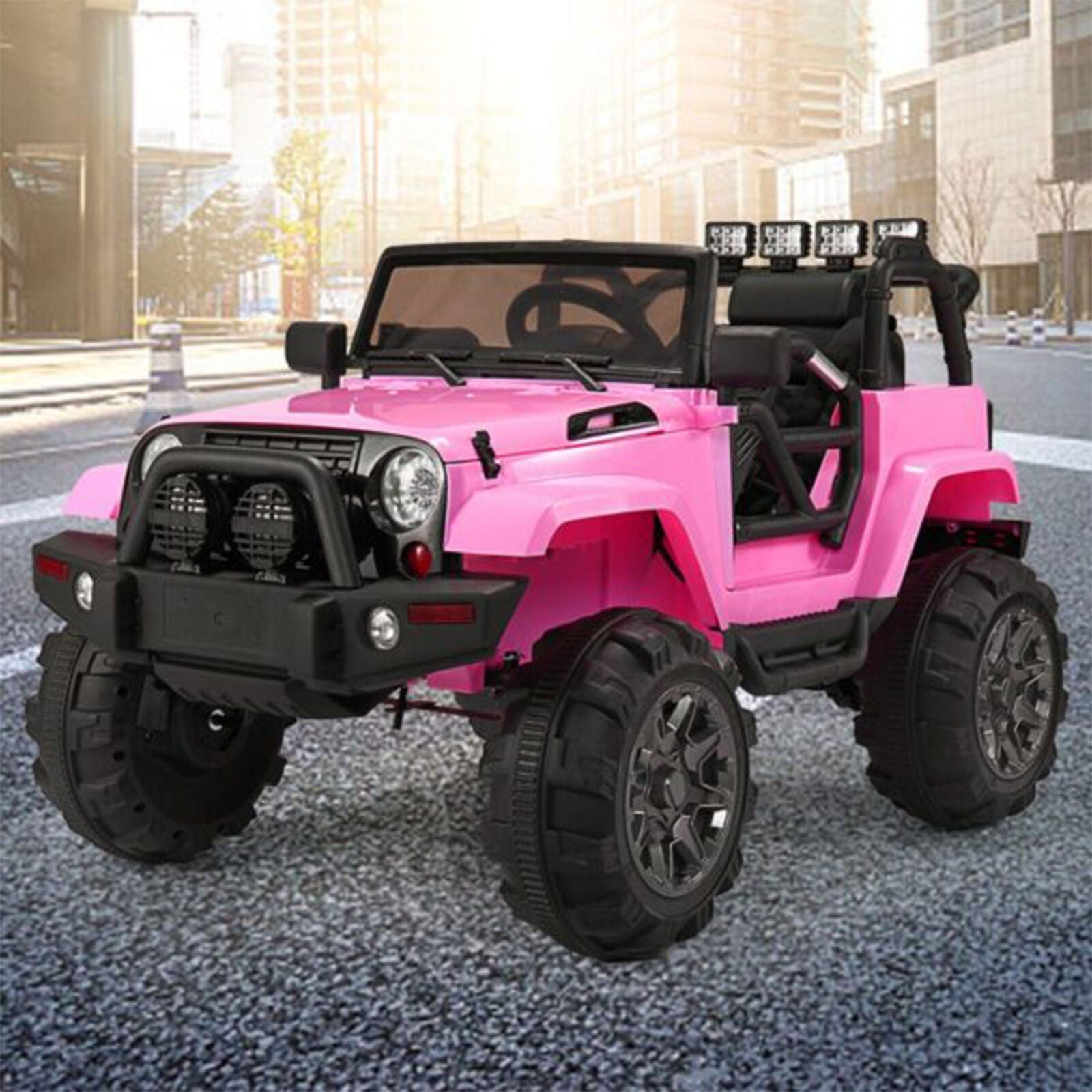 TOBBI 12V Kids Electric Wrangler Ride On Toy with Remote Control