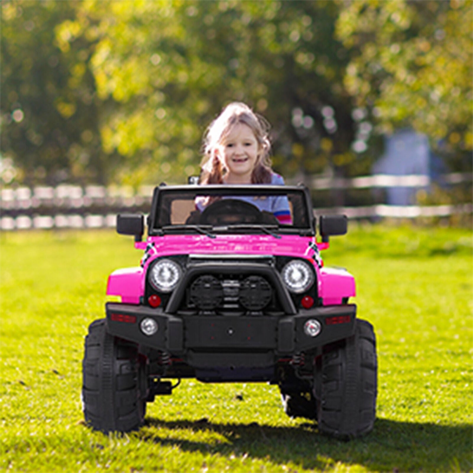 TOBBI 12V Kids Electric Wrangler Ride On Toy with Remote Control