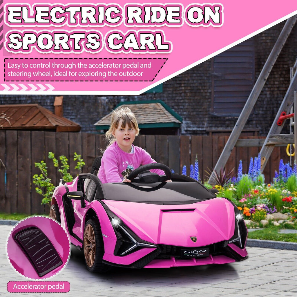 TOBBI 12V Lamborghini SIAN Kids Ride-On Car with Remote Control - Electric Vehicle for Endless Fun!