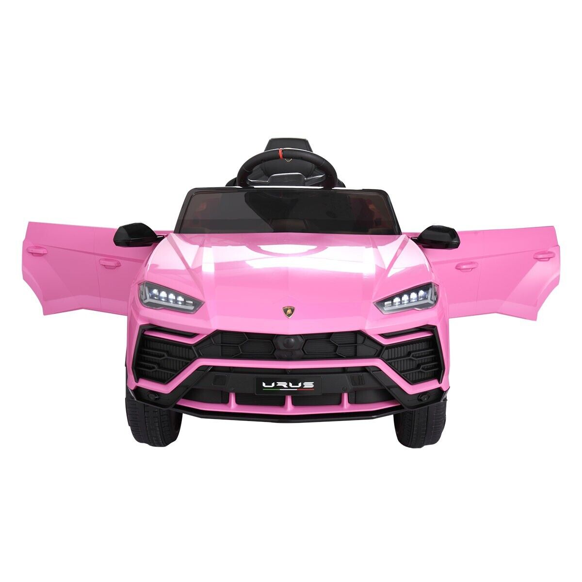 TOBBI 12V Lamborghini SUV Ride-On Car for Kids with Remote Control, MP3 Player, and Pink Color