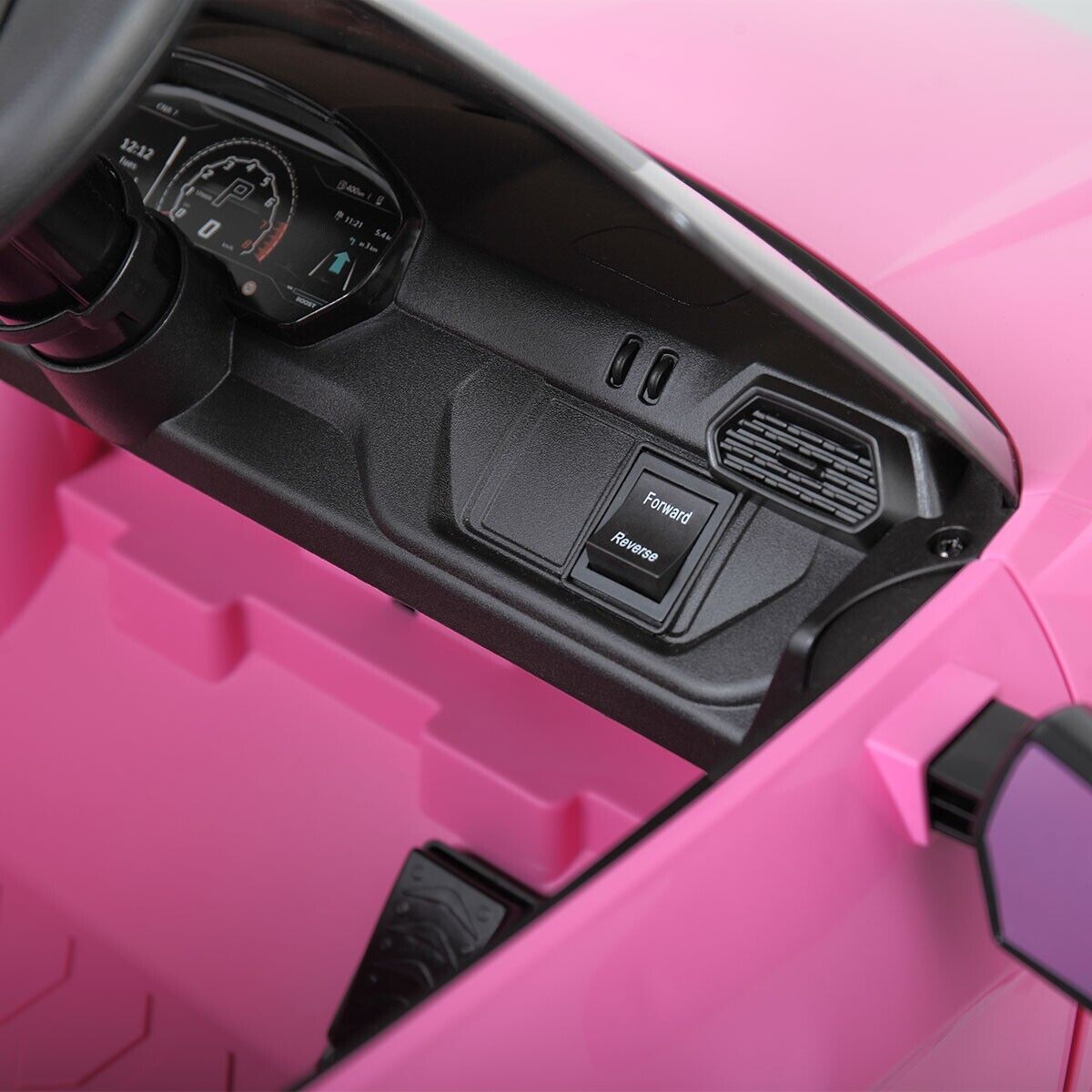 TOBBI 12V Lamborghini SUV Ride-On Car for Kids with Remote Control, MP3 Player, and Pink Color