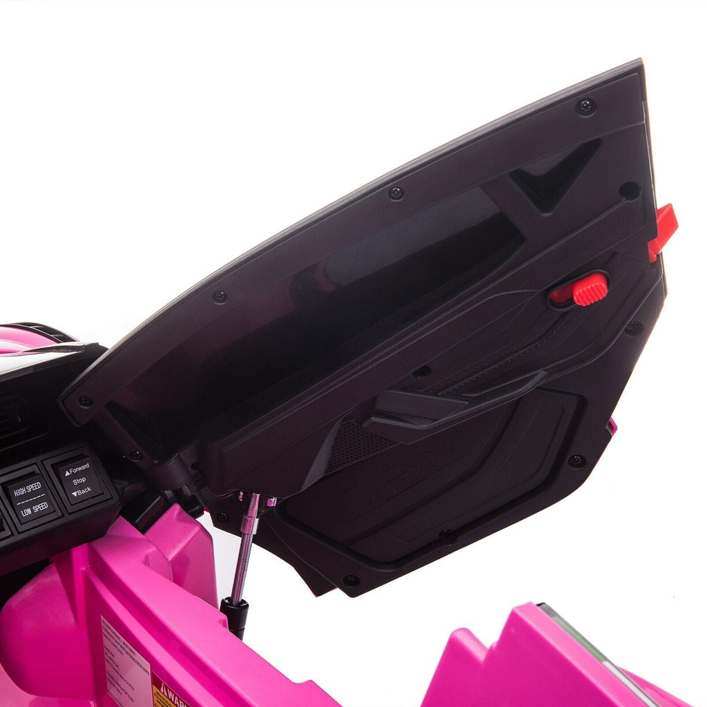 TOBBI 12V Pink Lamborghini SIAN Electric Ride-On Car for Kids with Remote Control