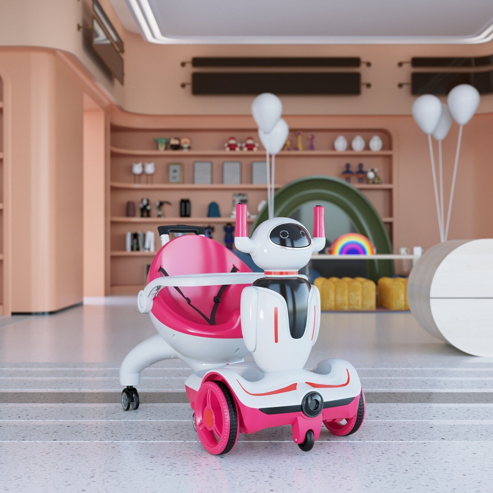 TOBBI 3-in-1 Electric Scooter Robot Buggy: Transformative Ride-On Vehicle with Remote Control