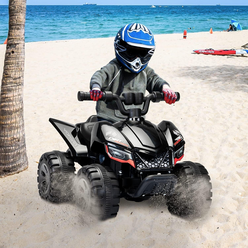 6V Battery-Powered Kids Electric Ride-On ATV Quad Car with Music and LED Lights