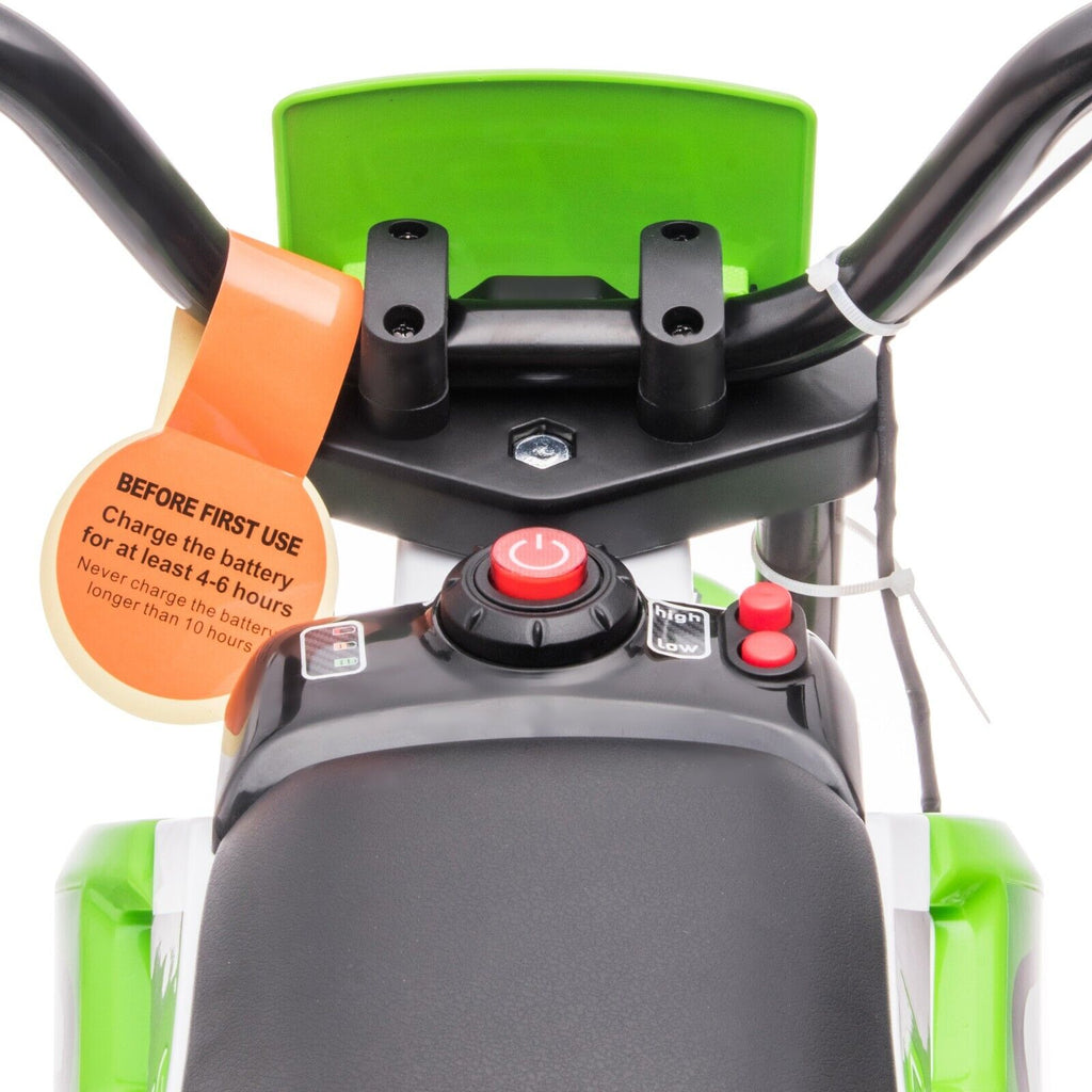 TOBBI Kids Electric Motorbike with Training Wheels - All-in-One Kid-Powered Ride