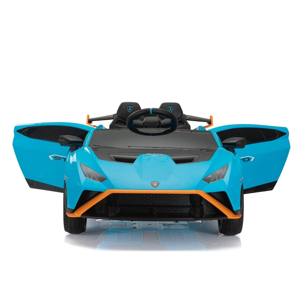 TOBBI Licensed Lamborghini 12V Electric Kids Ride-On Car - Blue