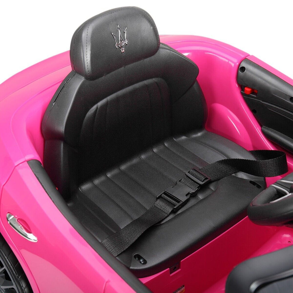 TOBBI Licensed Maserati Gbili 12V Battery Powered Ride-on Toy Car for Kids with Remote Control - Pink