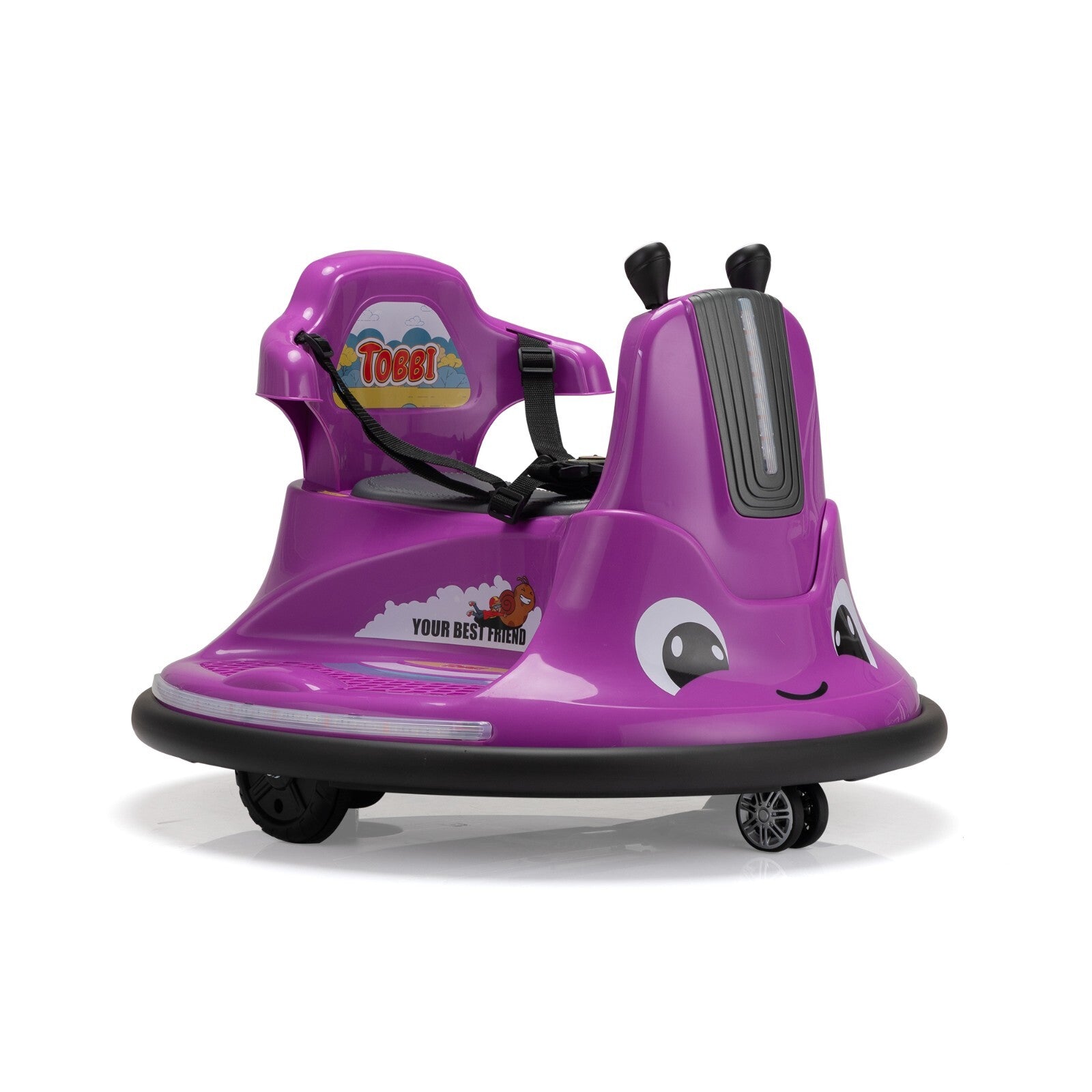 12V Electric Snail Bumper Ride-On Toy Car Battery Powered for Kids