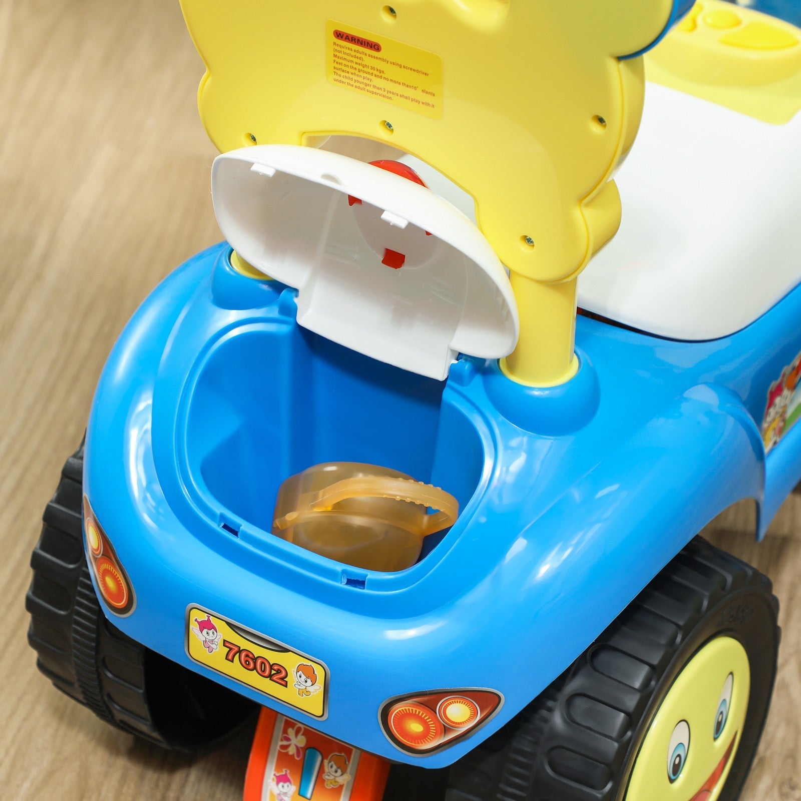 Toddler Push Ride-On Foot-to-Floor Sliding Car for Kids Blue