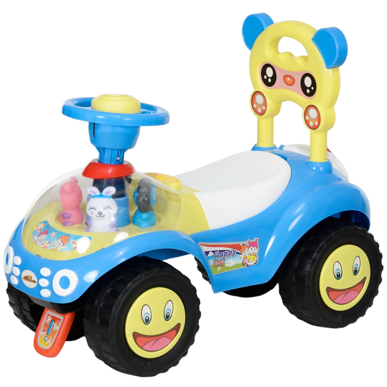 Toddler Push Ride-On Foot-to-Floor Sliding Car for Kids Blue