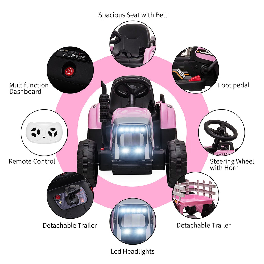 Electric Remote Control Ride-On Car for Toddlers Ages 3-6 Battery Powered