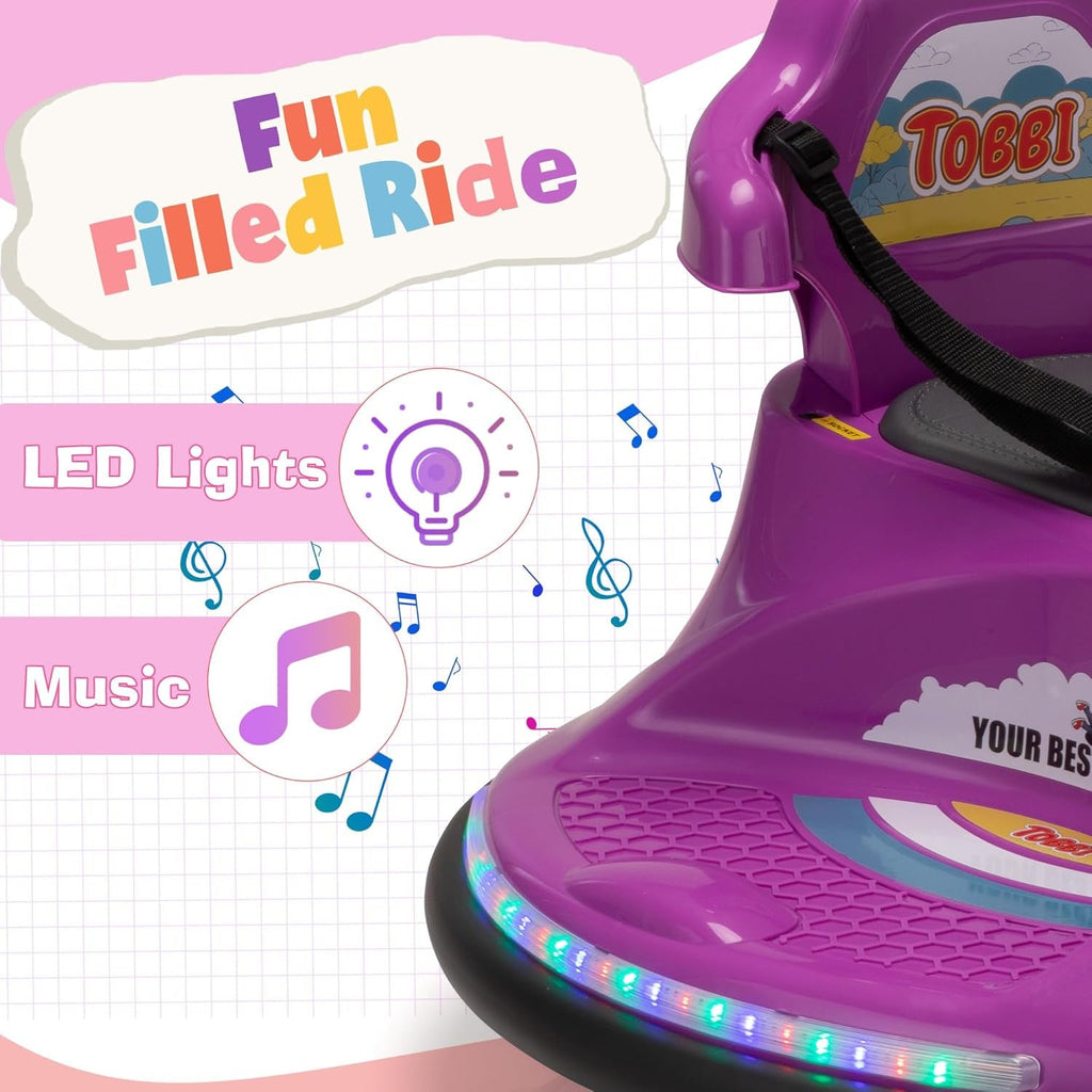 12V Electric Snail-Shaped Ride-On Bumper Car Toy for Toddlers with Remote Control