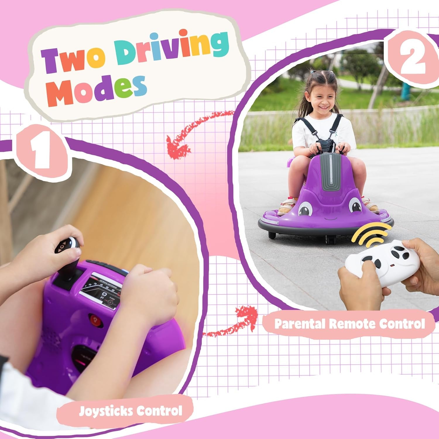 12V Electric Snail-Shaped Ride-On Car for Toddlers with Remote Control