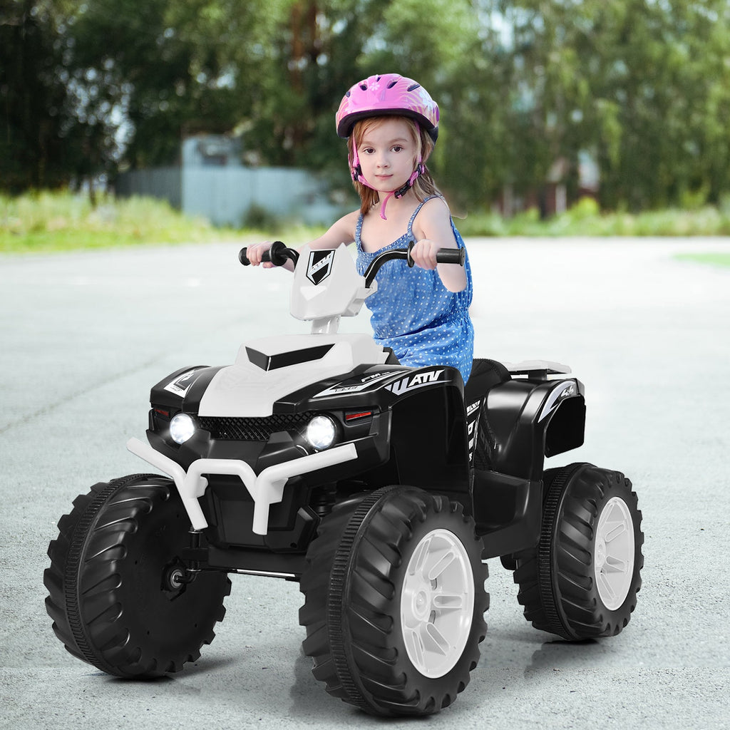 12V Electric Kids Quad ATV Ride-On Car with LED Lights