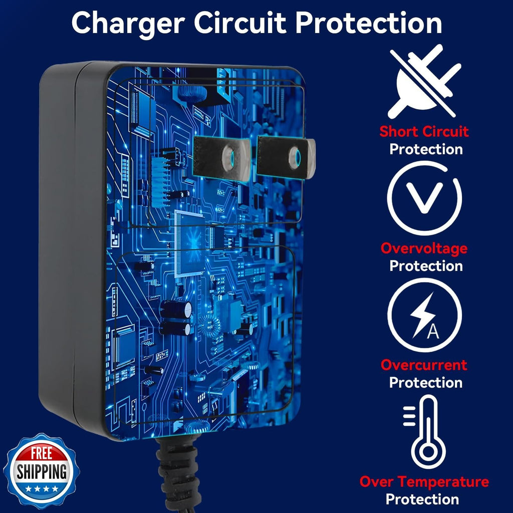 6V Battery Charger for Kids Electric Ride-On Car Toy with Bumper Protection