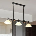 Traditional black 3 light fixture kitchen island e26 e27 bulb base